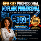 Criação de site profissional para empresas e profissionais autônomos.