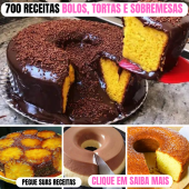 700 receitas de bolos, tortas sobremesas.