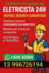 Eletricista 13 996726194 whatsapp