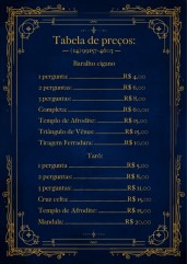 Tiragem com tarô ou baralho cigano.