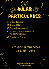Aulas particulares - Exatas