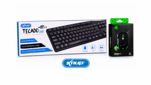 Kit Gamer Knup Teclado USB ABNT2 + Mouse Gamer Anúbis 3600 DPI