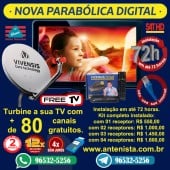 Antena parabólica vivensis instalada em sua residência.